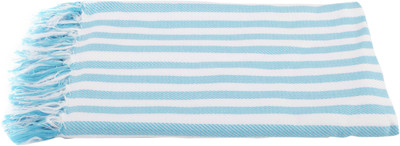 A R Cotton GSM Bath Towel(Blue, White)