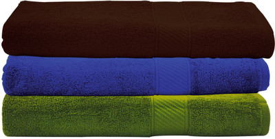 

Trident Cotton 400 GSM Bath Towel Set(Pack of 3, Multicolor)