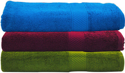 

Trident Cotton 400 GSM Bath Towel Set(Pack of 3, Multicolor)