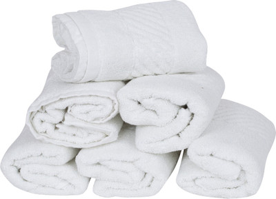

NKP Cotton GSM Hand Towel(Pack of 6, White)