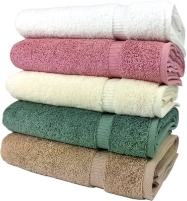 

Richiworld Cotton 500 GSM Bath Towel(Pack of 5, Multicolor)