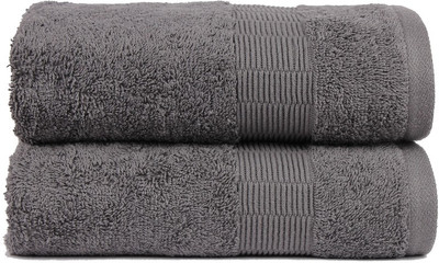 

Casa Copenhagen Cotton 450 GSM Bath Towel(Pack of 2, Multicolor), Grey