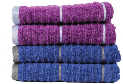 

Casa Copenhagen GSM Hand Towel(Pack of 4, Purple, Blue), Blue;purple