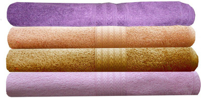 

India Furnish Cotton 450 GSM Bath Towel Set(Pack of 4, Multicolor)