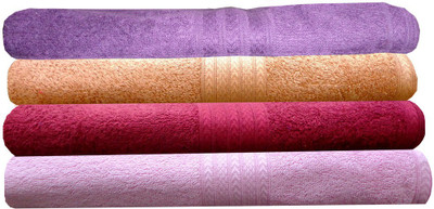 

India Furnish Cotton 450 GSM Bath Towel Set(Pack of 4, Multicolor)