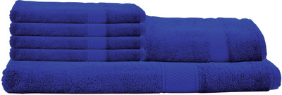 

Trident Cotton 400 GSM Bath, Hand, Face Towel Set(Pack of 6, Dark Blue)