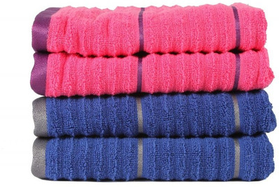 

Casa Copenhagen GSM Hand Towel(Pack of 4, Pink, Blue), Blue;pink