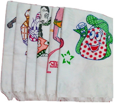 

Cotton Colors Cotton 2400 GSM Bath Towel Set(Pack of 6, White)