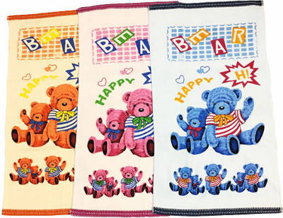 Aazeem Cotton 140 GSM Bath Towel(Pack of 3, Multicolor)