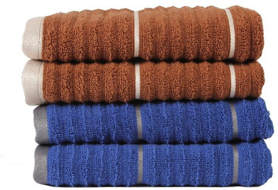 

Casa Copenhagen GSM Hand Towel(Pack of 4, Brown, Blue), Blue;brown