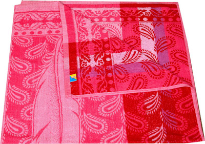 

Kundan Cotton 430 GSM Bath Towel(Red), Pink