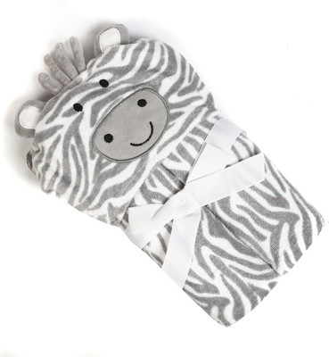 

Babyoodles Cotton Terry 400 GSM Bath Towel(White), Grey & white
