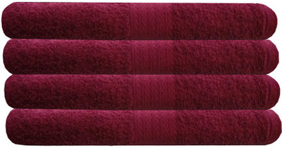 

India Furnish Cotton 450 GSM Bath Towel(Pack of 4, Maroon)