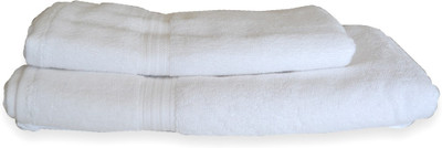 Skumars Love Touch Cotton Set of Towels(Pack of 2, White)