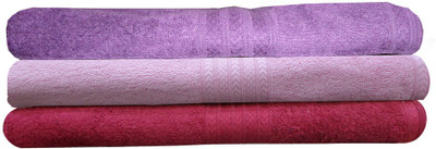 India Furnish Cotton 450 GSM Bath Towel Set(Pack of 3, Multicolor)