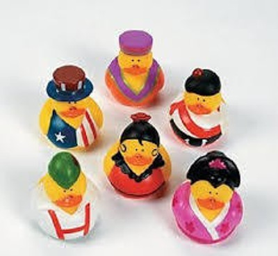 

Fun Express Around the World Multi-Cultural Theme Rubber Ducks Bath Toy(Multicolor)