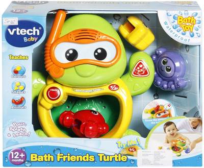 VTech Bath Friends - Turtle, Octopus, Starfish, Crab Bath Toy(Green)
