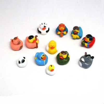 

Fun Express One Dozen (12) Rubber Duckie Ducky Duck Christmas Nativity Scene by Fun Express Bath Toy(Multicolor)