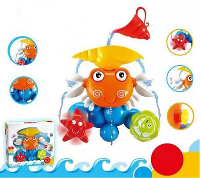 

RVOLD Lovely Crab Pattern Bath Shower Water Spraying Toy for Kids and Toddlers - Making Bath Time Fun Bath Toy(Multicolor)