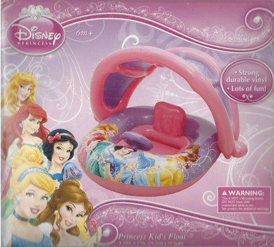 

Disney Princess Inflatable Kids Float with Optional Sun Cover Canopy Bath Toy(Multicolor)