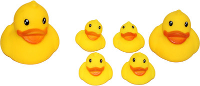 

Mamaboo Duck Family Squeezy Toy Bath Toy(Multicolor)