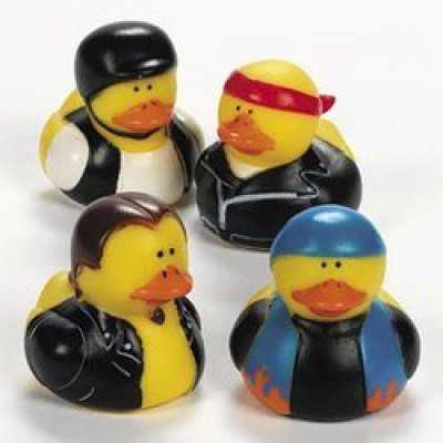 

Fun Express Biker Rubber Ducks Bath Toy(Multicolor)