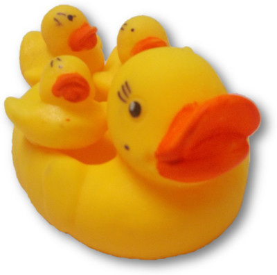 

O-sum Creations Baby Bathing Yellow Rubber Lovely Ducklings Bath Toy(Yellow)