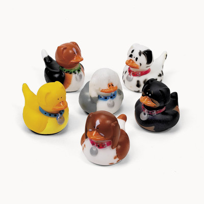 

Fun Express Dog Rubber Duckies Bath Toy(Multicolor)
