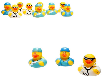 

Fun Express Doctor Rubber Ducks (1 dz) Bath Toy(Multicolor)