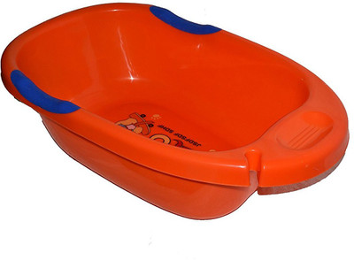 

Taaza Garam High Quality Imported 2 Position Newborn to Toddler Baby Bather Bath Tub(Orange)