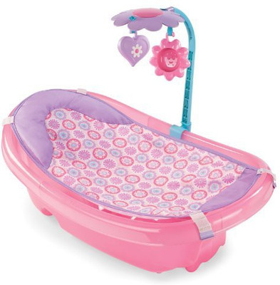 

Summer Infant Sparkle Fun Newborn-to-Toddler Baby Tub with Toy Bar(Pink)