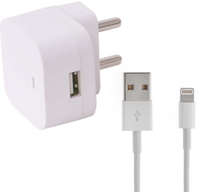

Trost 1.5A Wall Adapter & 8 pin/Lightening connector Cable Mobile Charger(White)