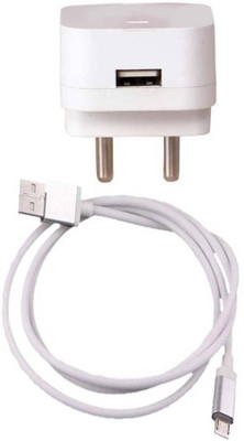 

Trost 1.5A Wall/USB Adapter with White Fish Net Metal Charging/Sync Micro USB Cable For Y15s Mobile Charger(White)