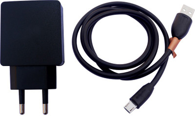 

Zebron ZVMT-14 High Quality 2.0 Amp USB Charger, Fast Charging USB Cable Mobile Charger(Black)