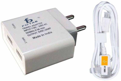 

Foyab 2.1A Fast Charger for All Smart Phone (White) Mobile Charger(White)