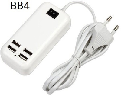 

BB4 15W USB 4 PORTS DESKTOP TRAVEL HUB 1.5M LINE WALL POWER Adapter for ALL CHARGEABLE DEVICES Mobile Charger(White)