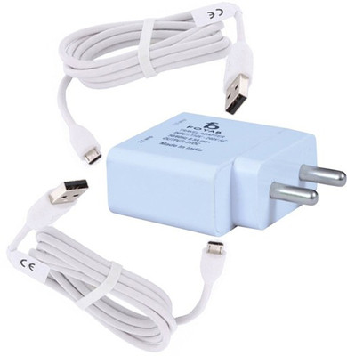 

Foyab 2A Fast Charger with Charge & 2 Sync USB Cable (White) Mobile Charger(White)