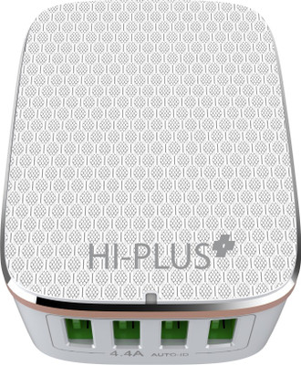 

HI-PLUS H444C Wall Charger with 4 USB Port 4.4A Rapid Charge Mobile Charger(White)