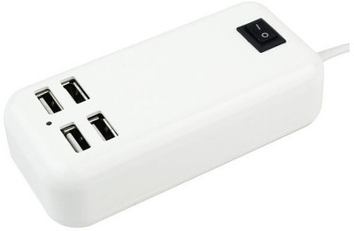 

Sec Electronics 15W, 4 USB Port Dekstop Power Adapter For Samsung Galaxy Tab & All Other Smartphones Mobile Charger(White)