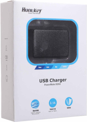 

Huntkey Dual USB Charger Mobile Charger(Black)