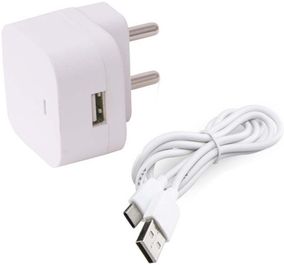 

Trost 1.5A Universal Wall Adapter with C type Cable Mobile Charger(White)