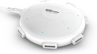 Portronics UFO Home Charger, POR 343 40 W 8 A Mobile Charger with Detachable Cable White, Cable Included Portronics Wall Chargers