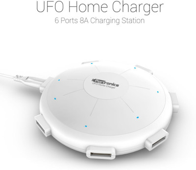

Portronics UFO Home Charger, POR 343 Mobile Charger(White, Cable Included)