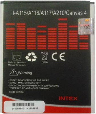 29% OFF on Intex Battery - A115 Battery For Micromax Canvas 3d And Canvas 4 (1700 Mah)(Black)