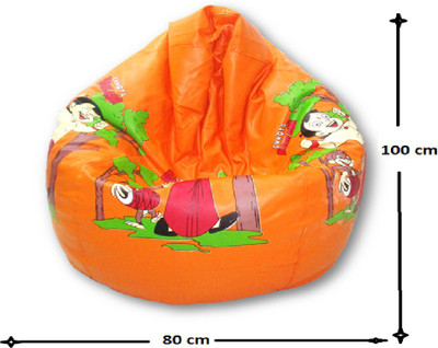 

Sudesh Handloom XL Bean Bag Cover (Without Beans)(Orange, Multicolor)
