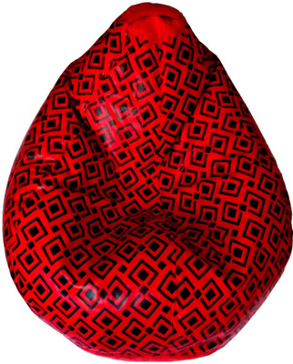 

TJAR XXL Bean Bag Cover (Without Beans)(Red, Black)