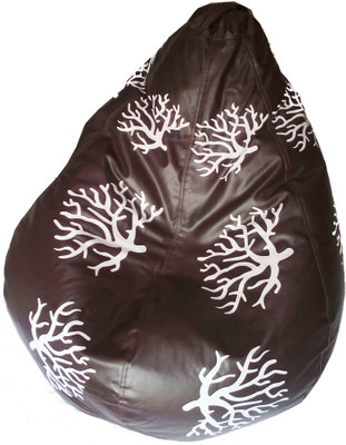 

TJAR XXL Bean Bag Cover (Without Beans)(Brown, White)