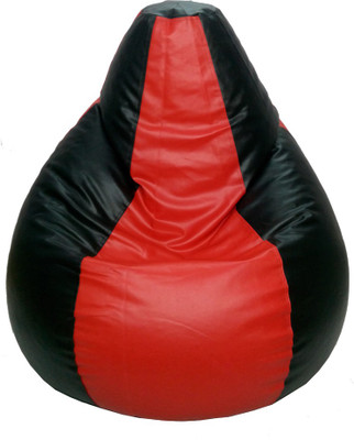 

Psygn XXL Teardrop Bean Bag Cover (Without Beans)(Red, Black)