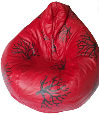 

TJAR XXL Bean Bag Cover (Without Beans)(Red, Black)