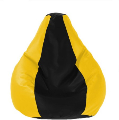 

Kainaat Fashion XL Bean Bag Cover (Without Beans)(Black, Yellow)
